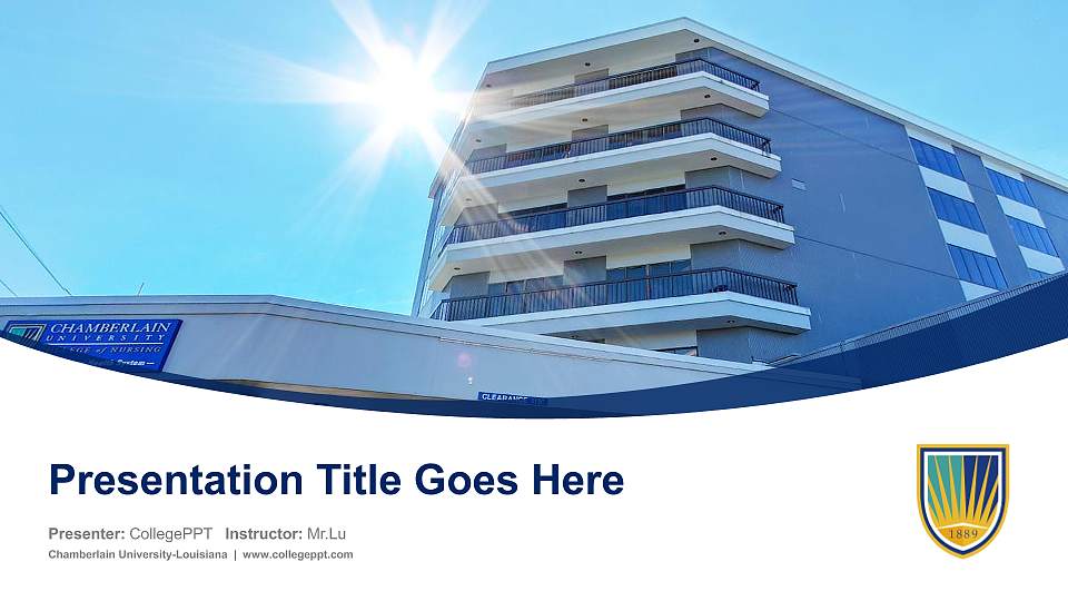 Chamberlain University-Louisiana Course/Courseware Creation PPT Template16:9 ratio PPT effect preview image