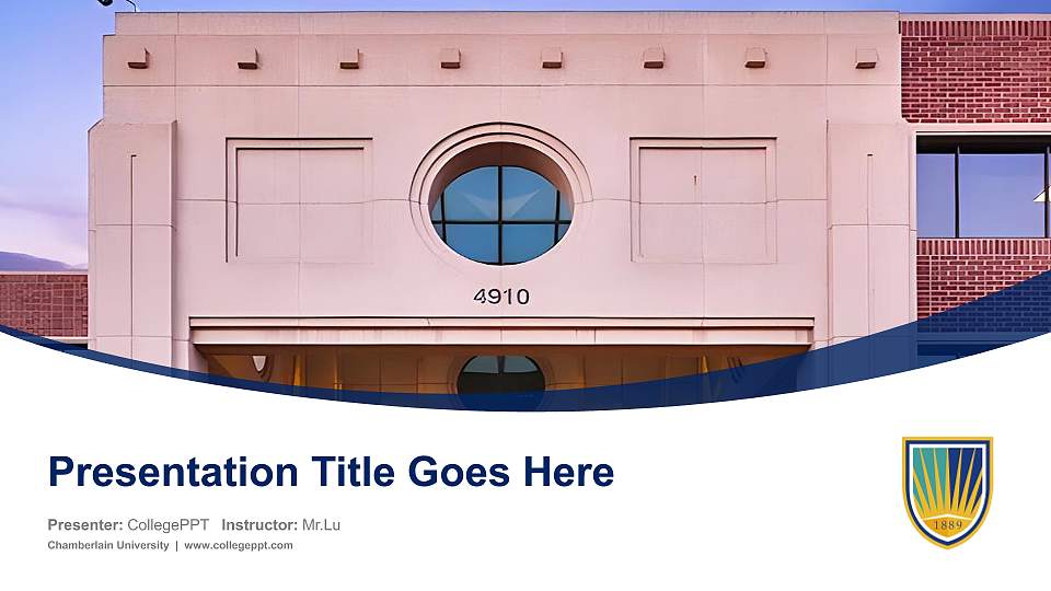 Chamberlain University Course/Courseware Creation PPT Template16:9 ratio PPT effect preview image