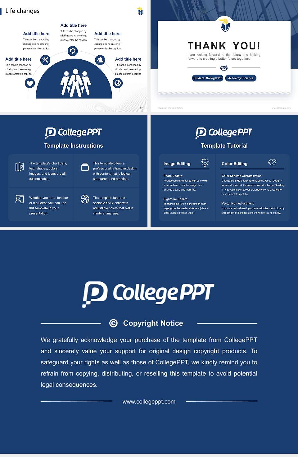 Champion Christian College National Scholarship Defense PPT Template4:3 ratio PPT effect preview image4