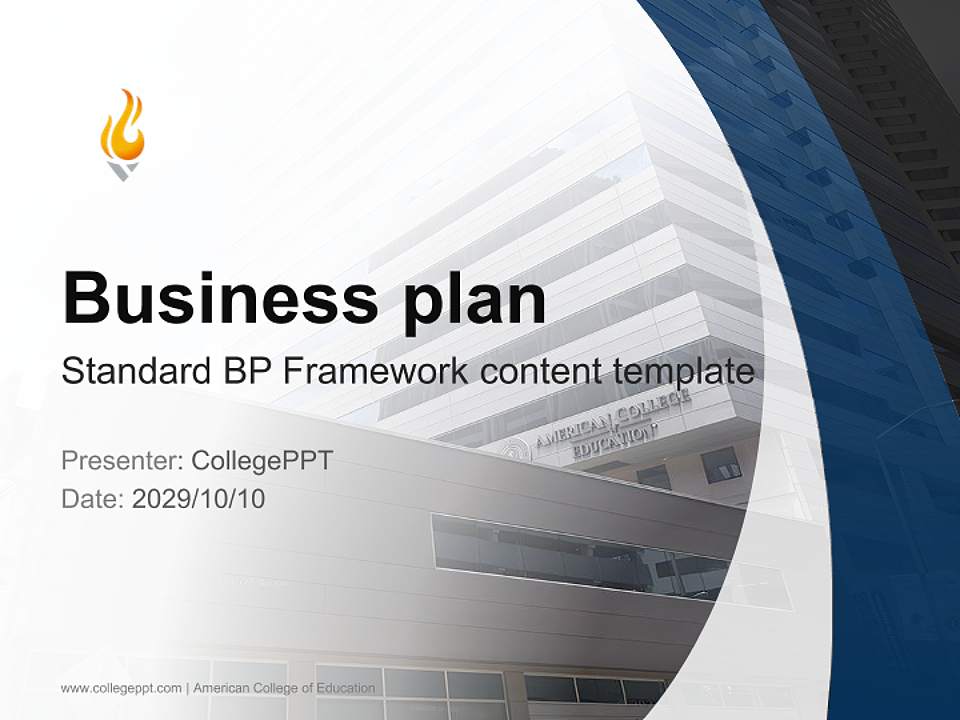 American College of Education Competition/Entrepreneurship Contest PPT Template4:3 ratio PPT effect preview image9