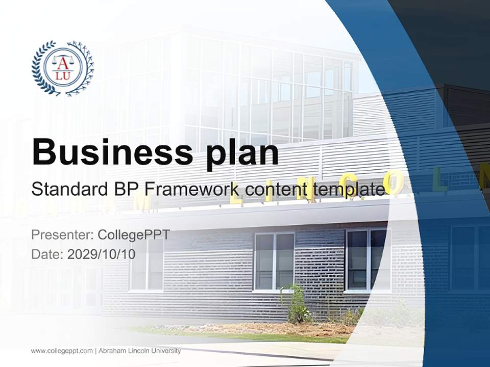 Abraham Lincoln University Competition/Entrepreneurship Contest PPT Template4:3 ratio PPT effect preview image9