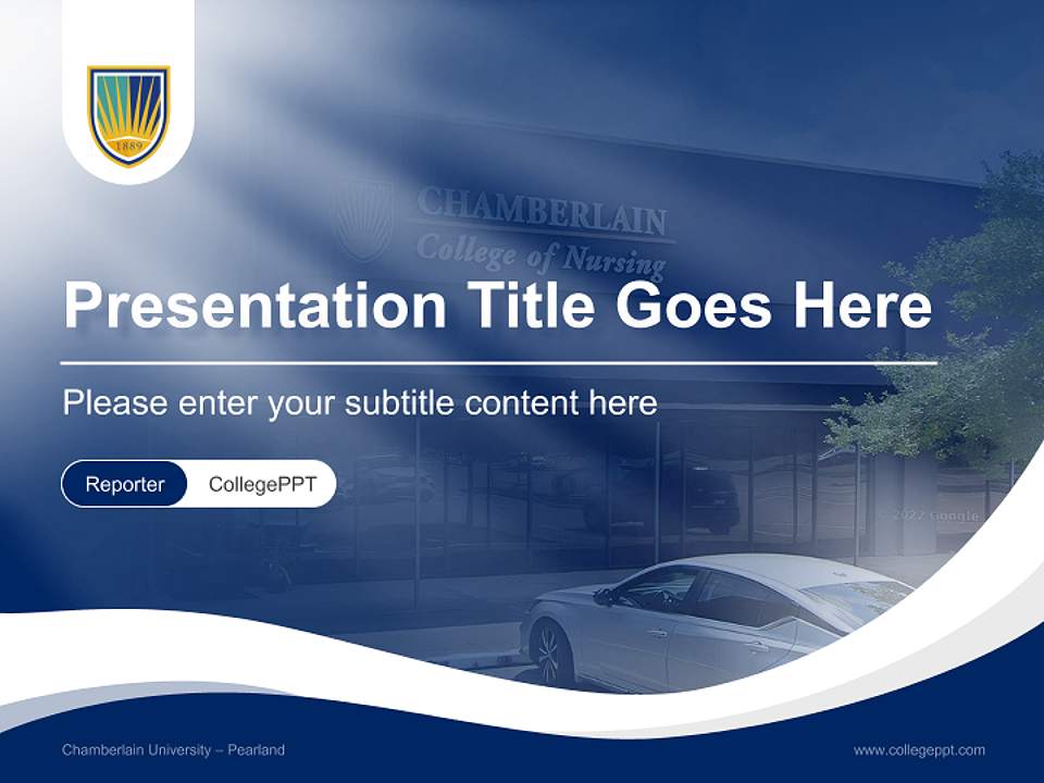Chamberlain University – Pearland Lecture Sharing and Networking Event PPT Template4:3 ratio PPT effect preview image4