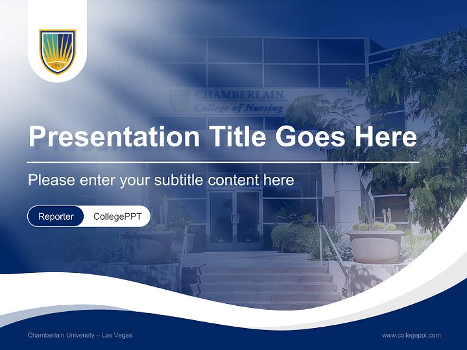 Chamberlain University – Las Vegas Lecture Sharing and Networking Event PPT Template4:3 ratio PPT effect preview image4