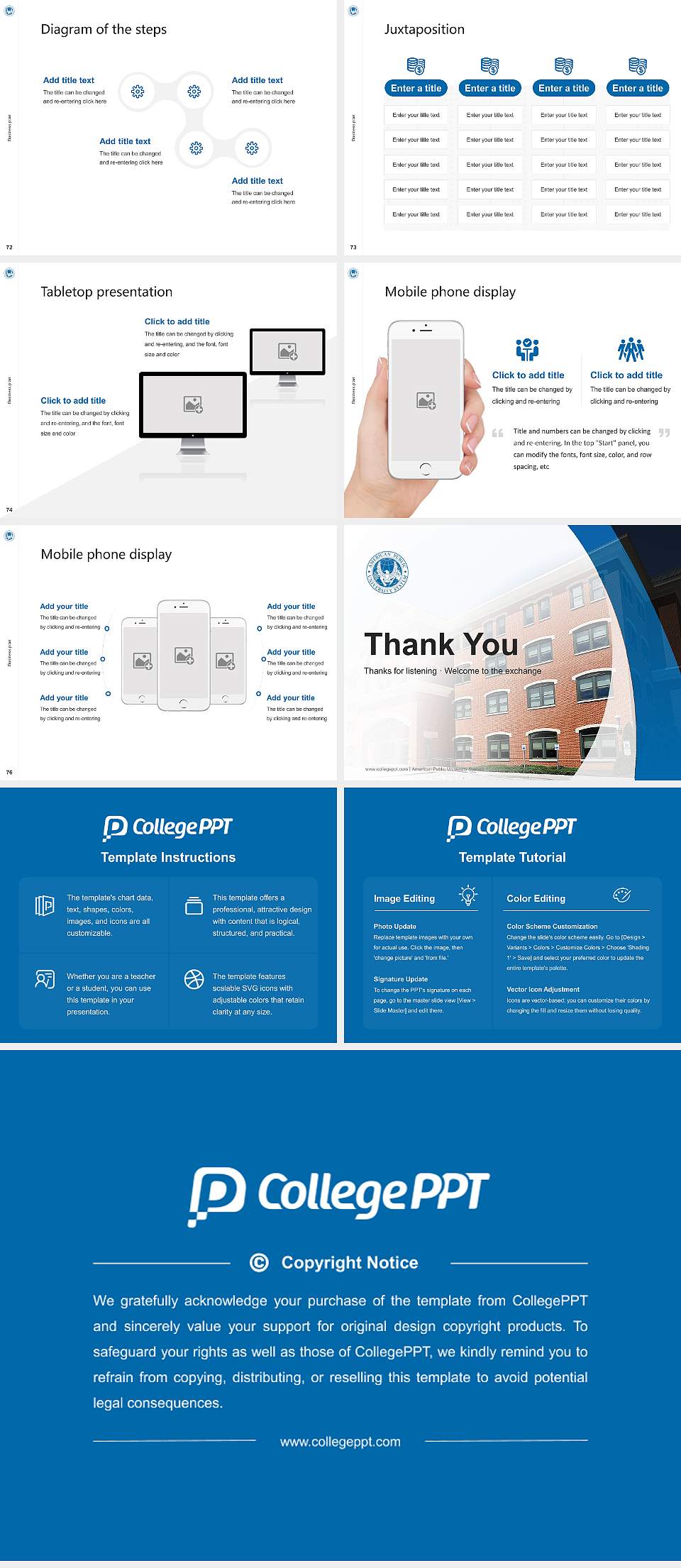 American Public University System Competition/Entrepreneurship Contest PPT Template4:3 ratio PPT effect preview image9