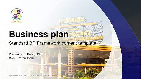 Dr. M.G.R. Educational and Research Institute Competition/Entrepreneurship Contest PPT Template