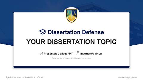 Chamberlain University-Louisiana Graduation Thesis Defense PPT Template