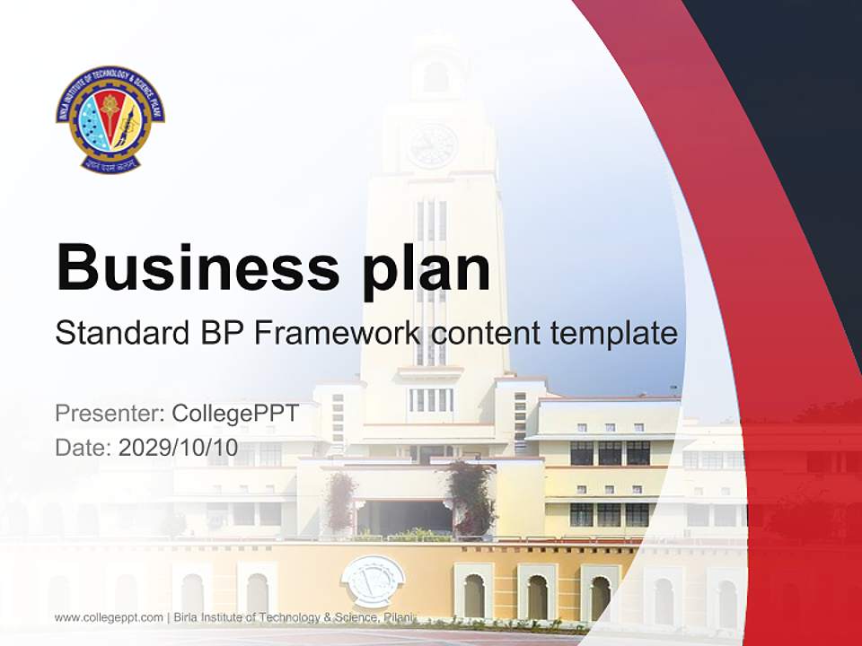Birla Institute of Technology & Science, Pilani Competition/Entrepreneurship Contest PPT Template4:3 ratio PPT effect preview image9