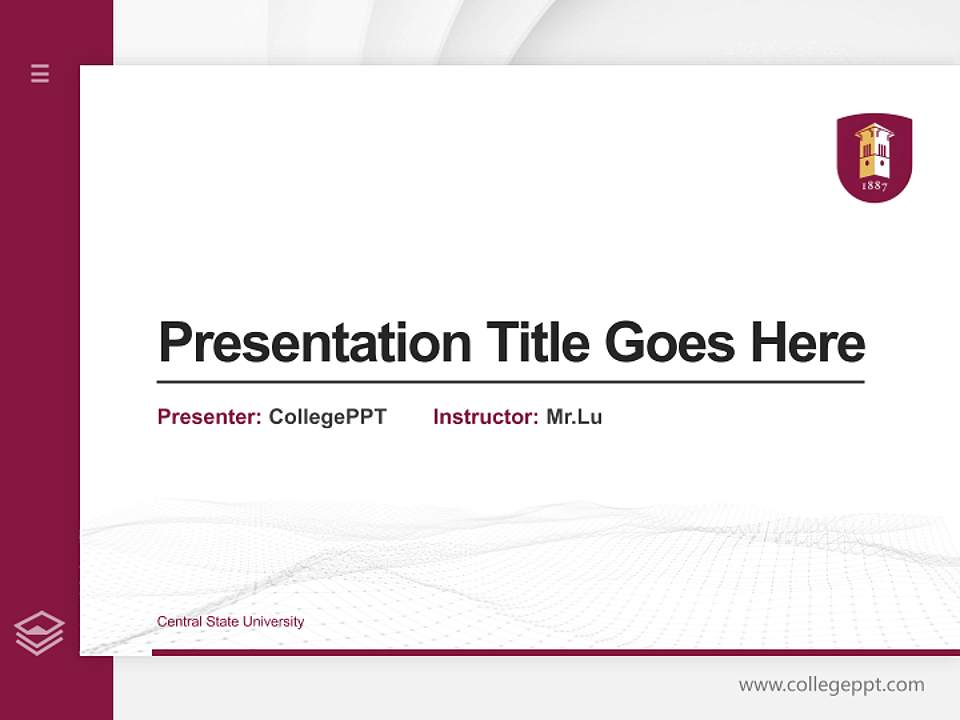 Central State University Thesis Proposal/Graduation Defense PPT Template4:3 ratio PPT effect preview image5