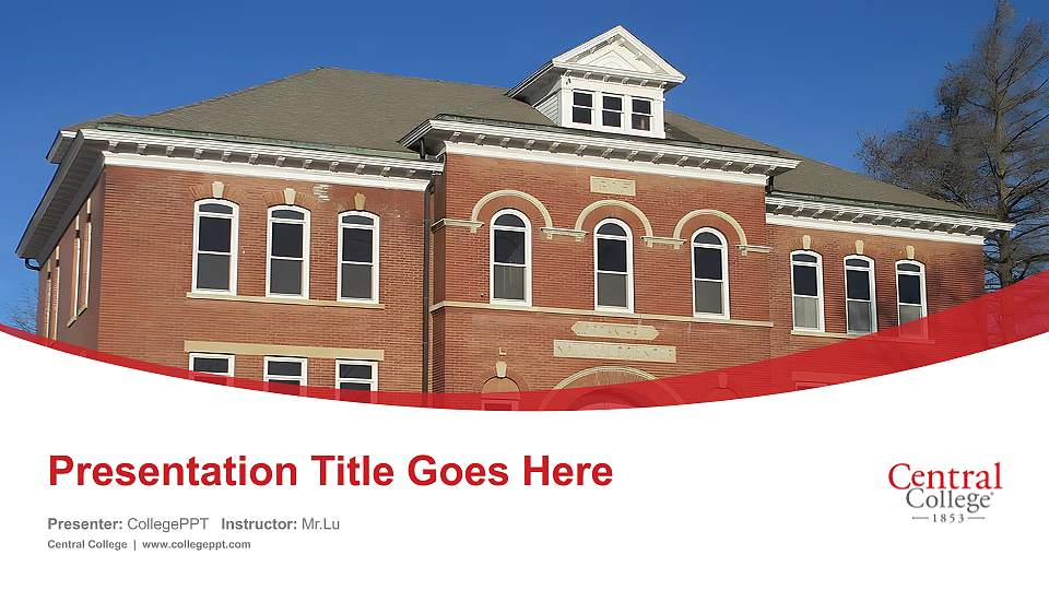 Central College Course/Courseware Creation PPT Template16:9 ratio PPT effect preview image