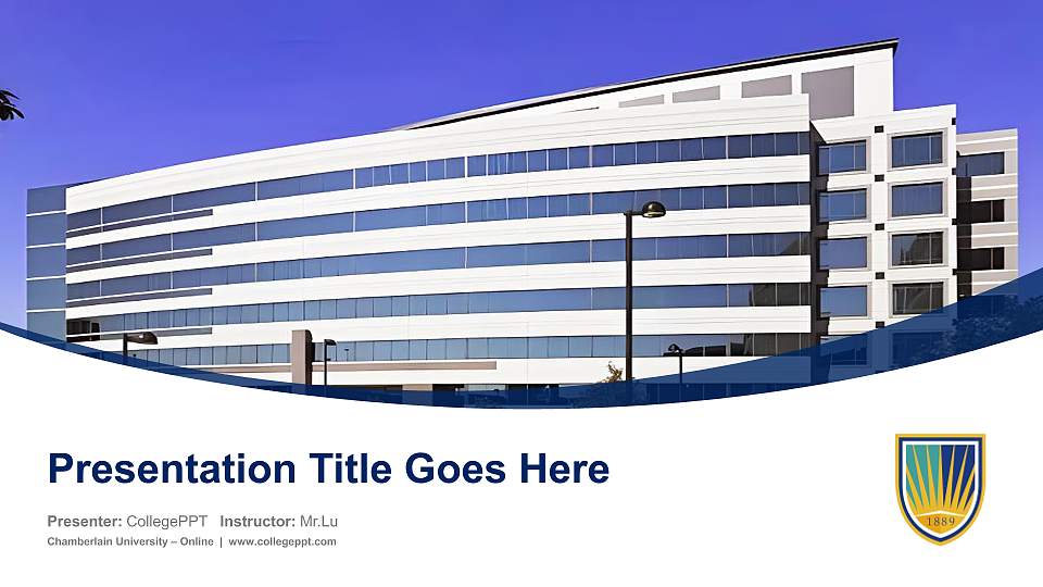 Chamberlain University – Online Course/Courseware Creation PPT Template16:9 ratio PPT effect preview image