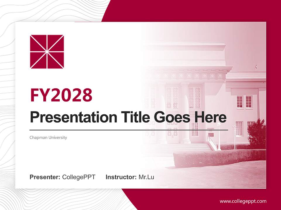 Chapman University Academic Presentation/Research Findings Report PPT Template4:3 ratio PPT effect preview image5