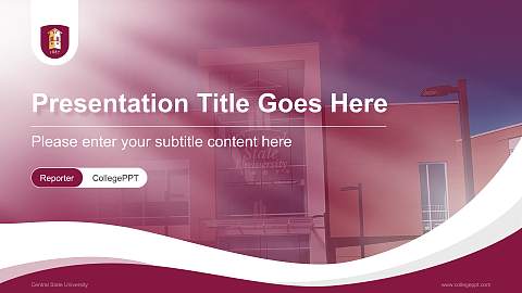 Central State University Lecture Sharing and Networking Event PPT Template