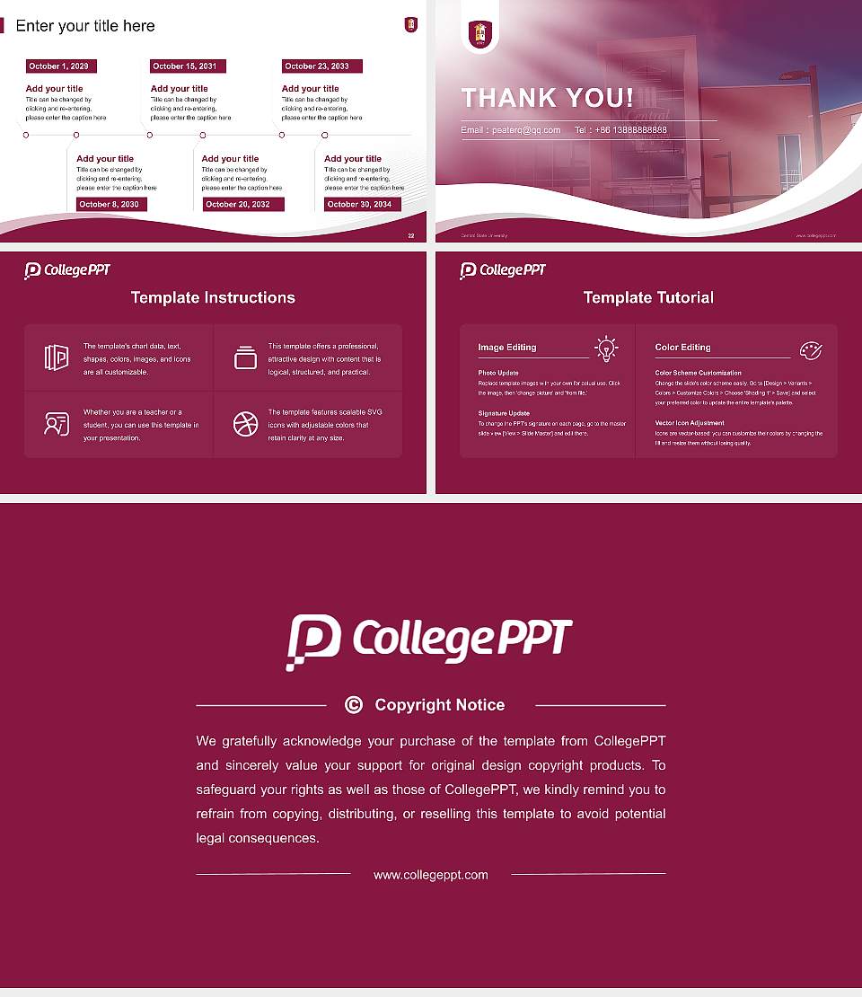 Central State University Lecture Sharing and Networking Event PPT Template16:9 ratio PPT effect preview image4