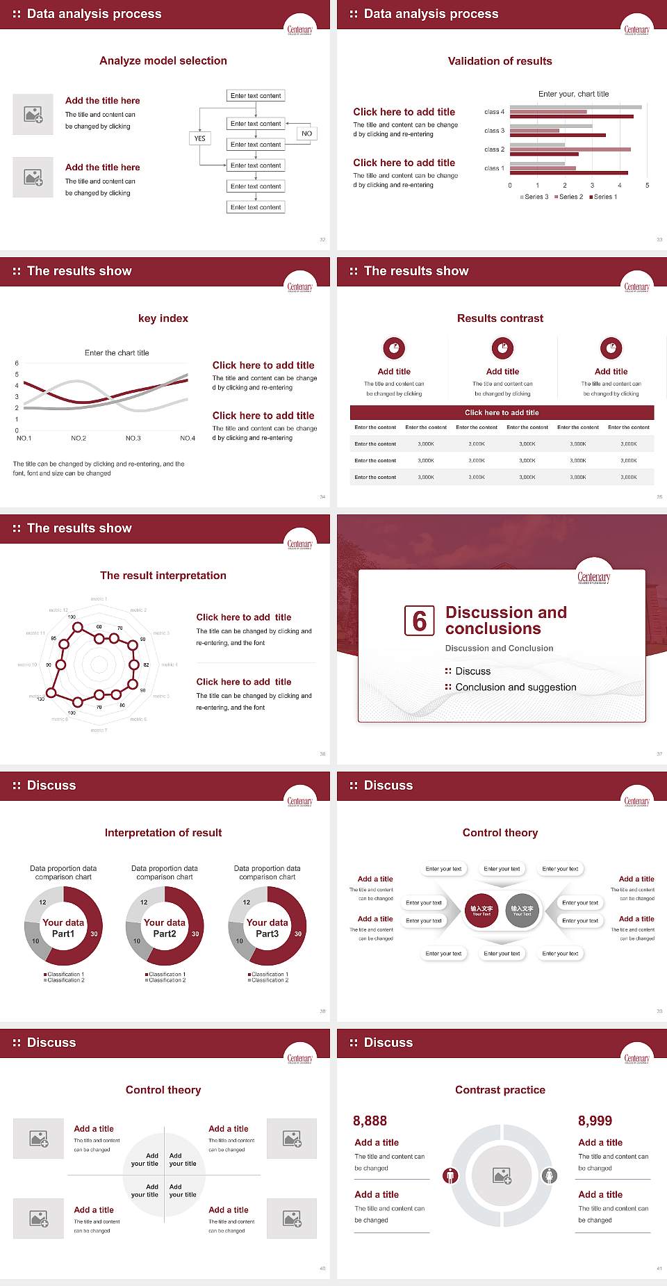 Centenary College of Louisiana Graduation Thesis Defense PPT Template4:3 ratio PPT effect preview image5