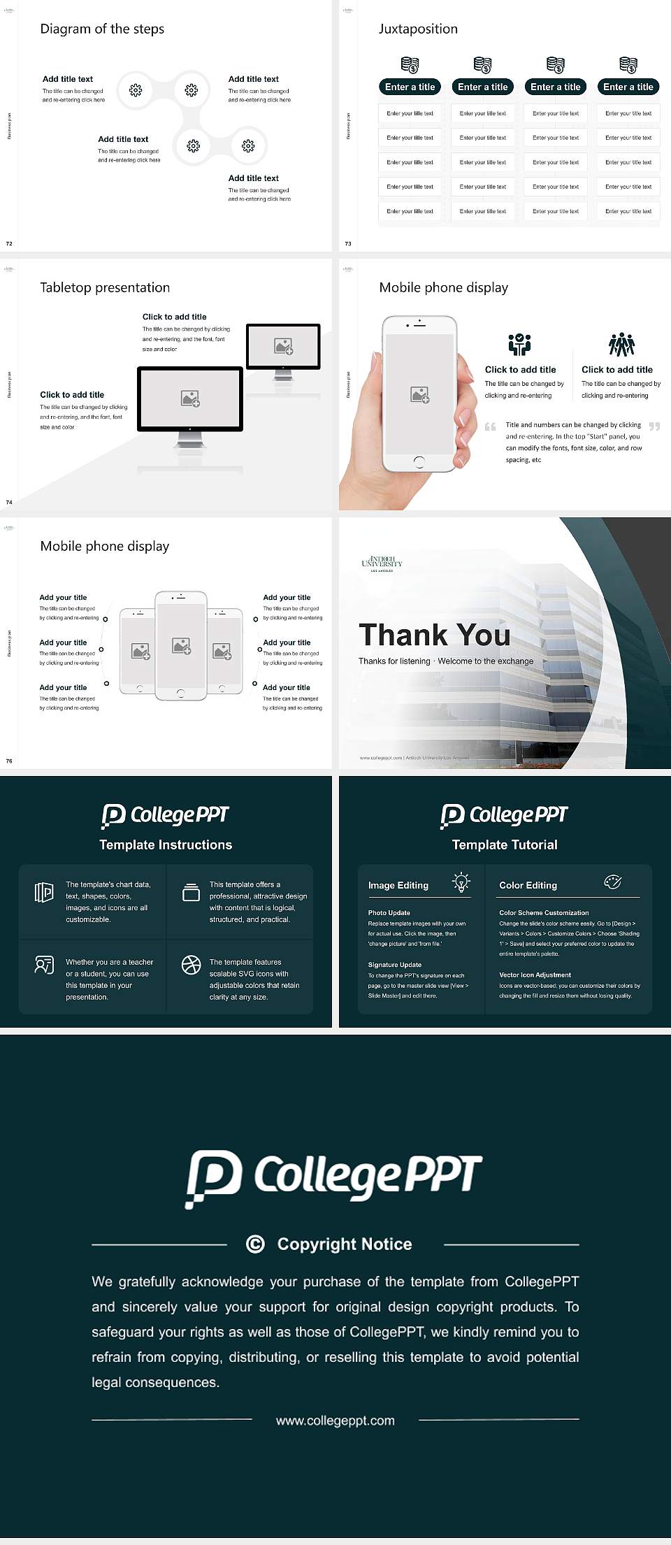 Antioch University-Los Angeles Competition/Entrepreneurship Contest PPT Template4:3 ratio PPT effect preview image9