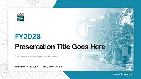 Center for Advanced Studies on Puerto Rico and the Caribbean Academic Presentation/Research Findings Report PPT Template