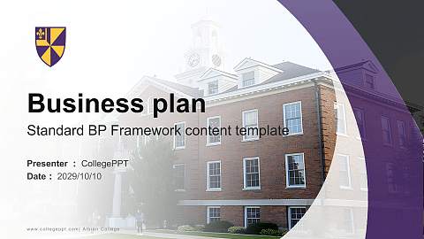 Albion College Competition/Entrepreneurship Contest PPT Template