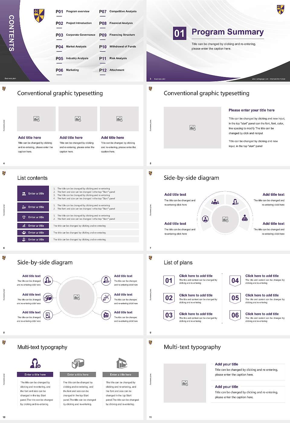 Albion College Competition/Entrepreneurship Contest PPT Template16:9 ratio PPT effect preview image2