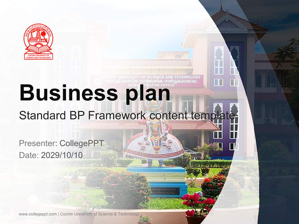 Cochin University of Science & Technology Competition/Entrepreneurship Contest PPT Template4:3 ratio PPT effect preview image9