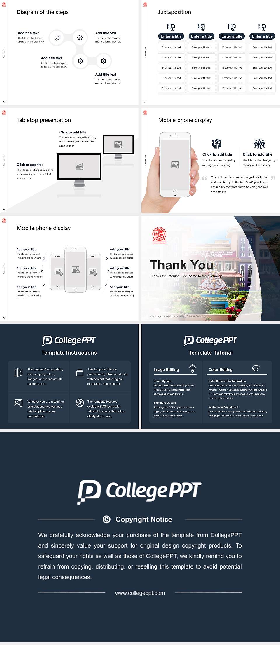 Cochin University of Science & Technology Competition/Entrepreneurship Contest PPT Template4:3 ratio PPT effect preview image9