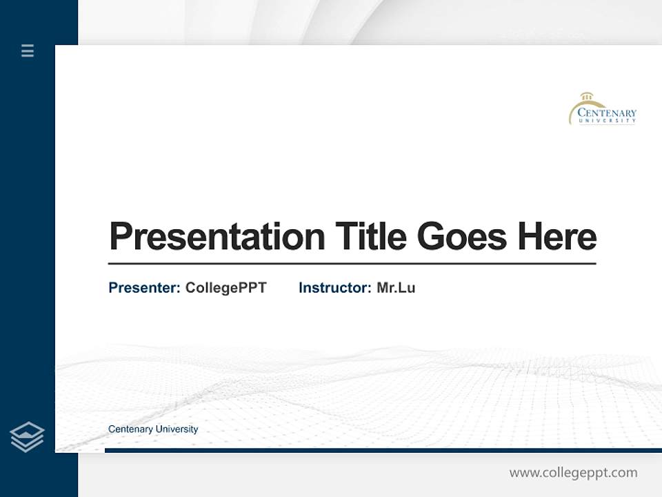 Centenary University Thesis Proposal/Graduation Defense PPT Template4:3 ratio PPT effect preview image5