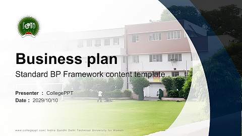 Indira Gandhi Delhi Technical University for Women Competition/Entrepreneurship Contest PPT Template