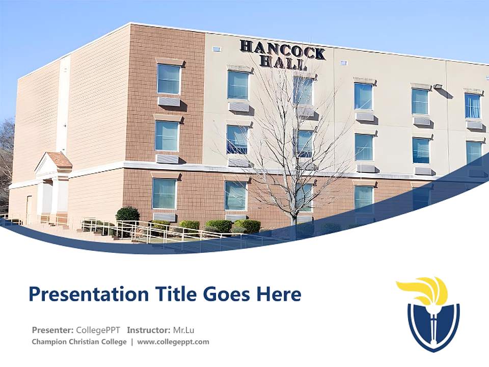 Champion Christian College Course/Courseware Creation PPT Template4:3 ratio PPT effect preview image5