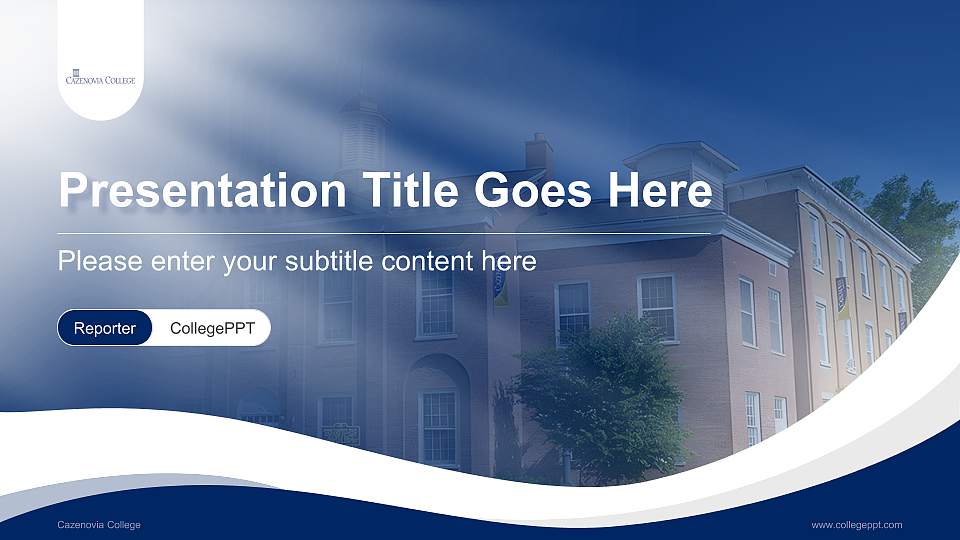 Cazenovia College Lecture Sharing and Networking Event PPT Template16:9 ratio PPT effect preview image