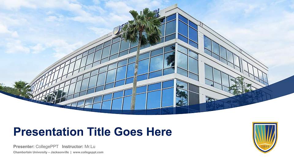 Chamberlain University – Jacksonville Course/Courseware Creation PPT Template16:9 ratio PPT effect preview image