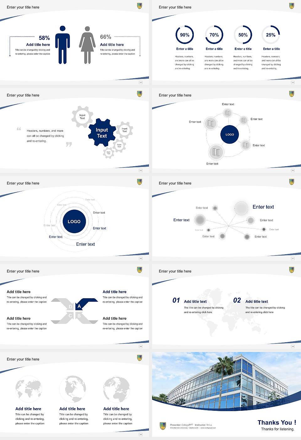 Chamberlain University – Jacksonville Course/Courseware Creation PPT Template16:9 ratio PPT effect preview image4