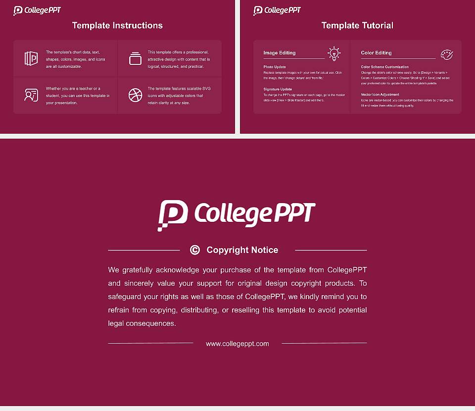 Central State University Course/Courseware Creation PPT Template16:9 ratio PPT effect preview image5