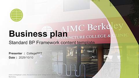 Acupuncture and Integrative Medicine College-Berkeley Competition/Entrepreneurship Contest PPT Template