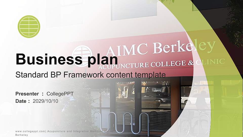 Acupuncture and Integrative Medicine College-Berkeley Competition/Entrepreneurship Contest PPT Template16:9 ratio PPT effect preview image