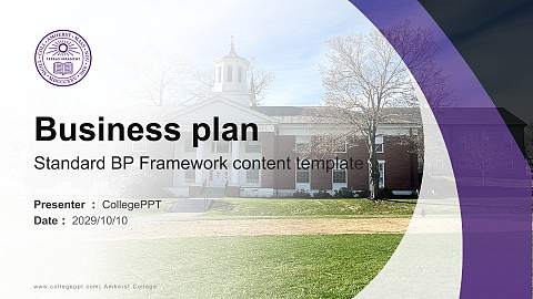 Amherst College Competition/Entrepreneurship Contest PPT Template