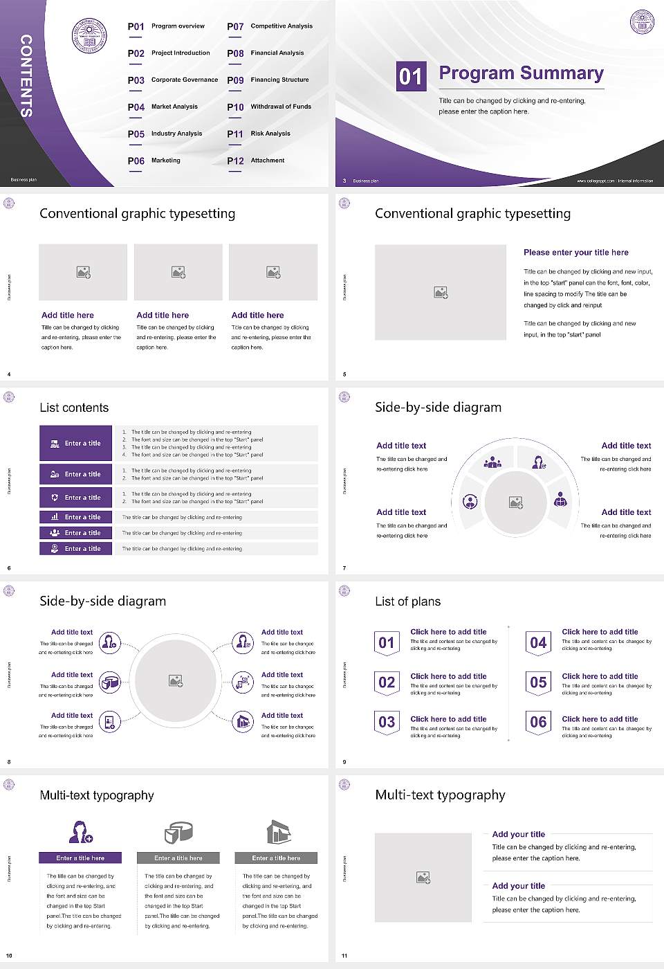 Amherst College Competition/Entrepreneurship Contest PPT Template16:9 ratio PPT effect preview image2