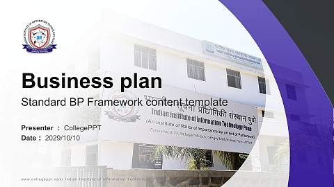 Indian Institute of Information Technology, Pune Competition/Entrepreneurship Contest PPT Template