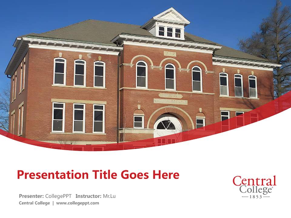 Central College Course/Courseware Creation PPT Template4:3 ratio PPT effect preview image5