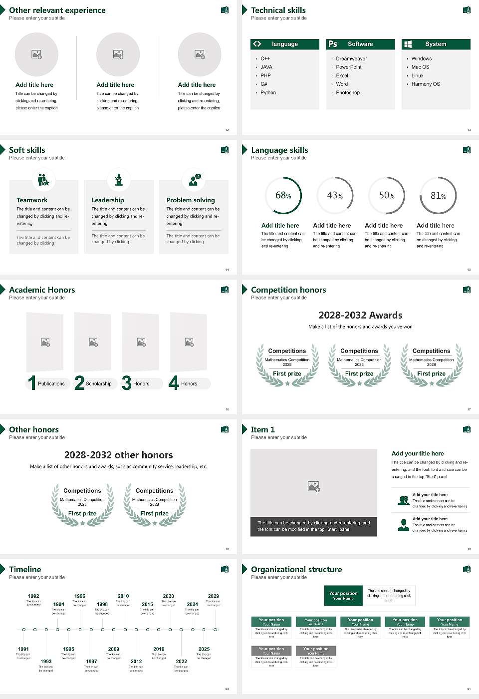 Castleton University Resume PPT Template16:9 ratio PPT effect preview image3