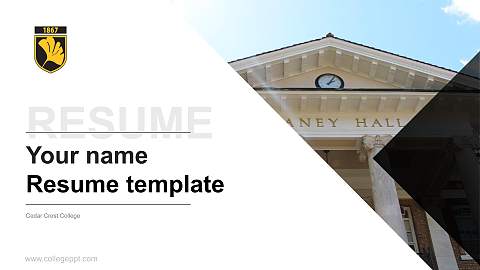Cedar Crest College Resume PPT Template