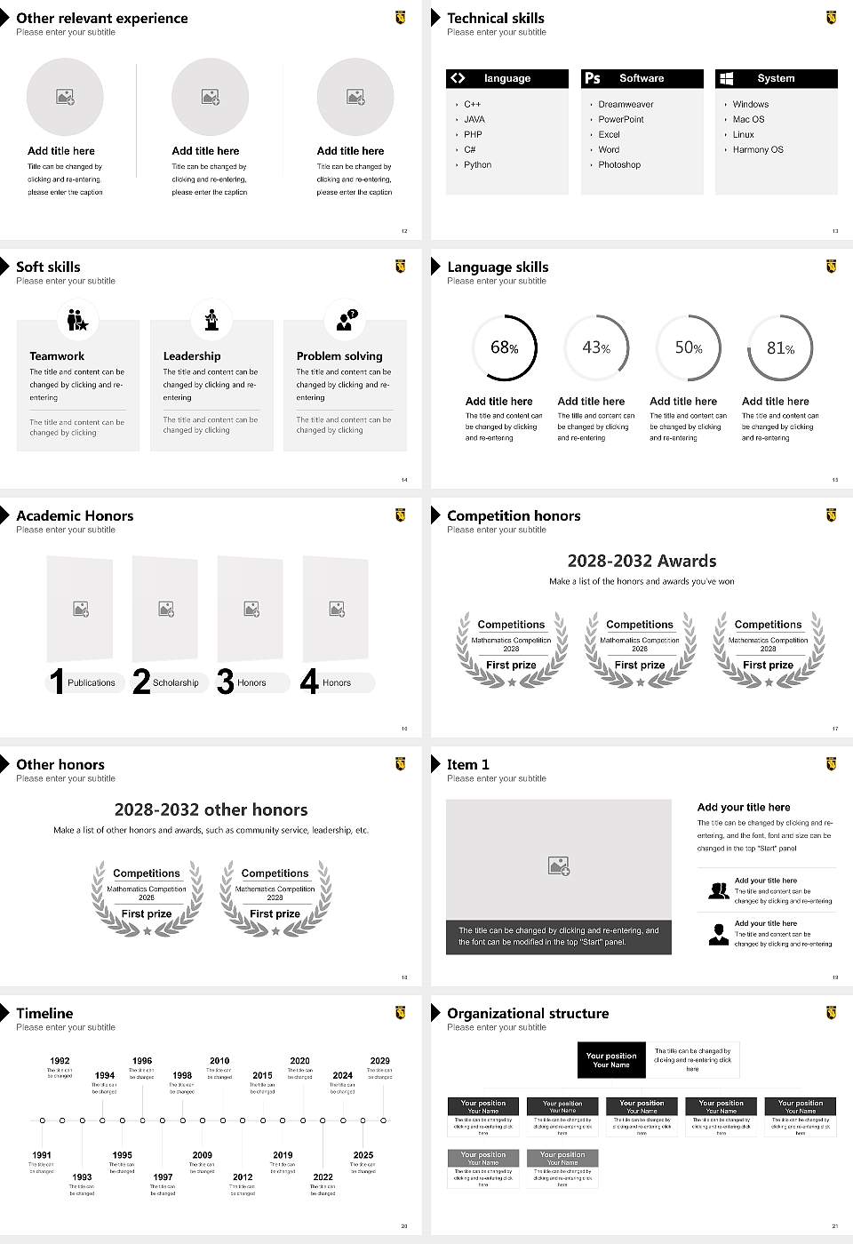 Cedar Crest College Resume PPT Template16:9 ratio PPT effect preview image3