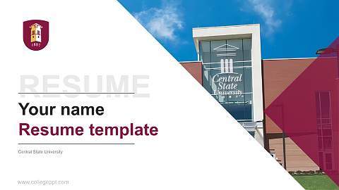 Central State University Resume PPT Template