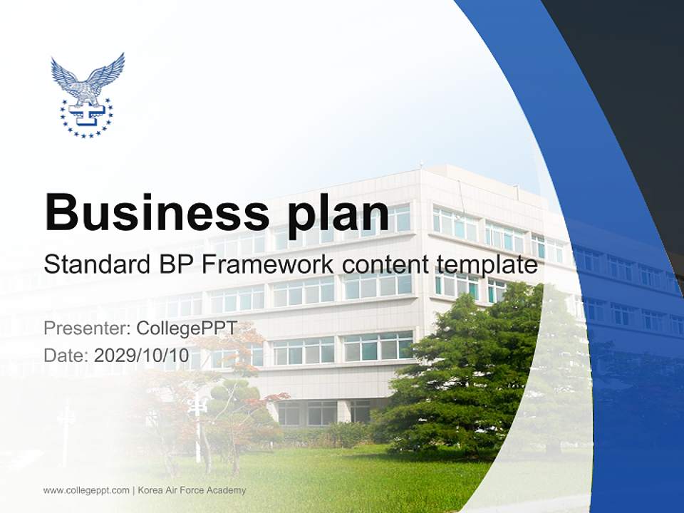 Korea Air Force Academy Competition/Entrepreneurship Contest PPT Template4:3 ratio PPT effect preview image9