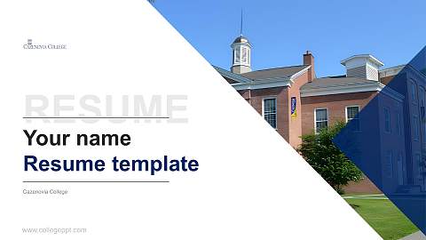 Cazenovia College Resume PPT Template