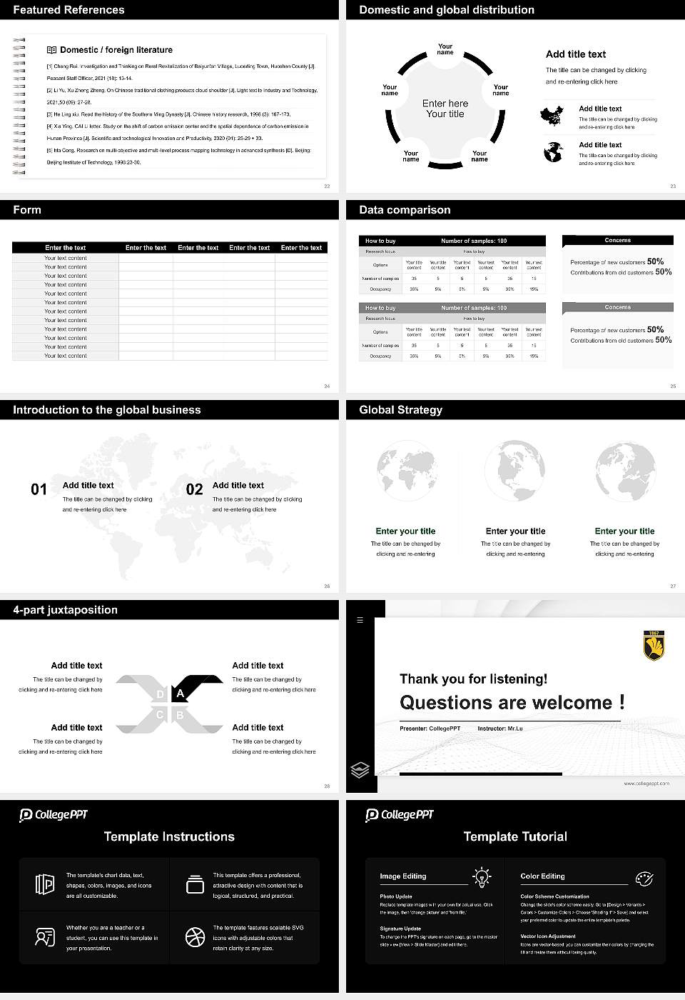 Cedar Crest College Thesis Proposal/Graduation Defense PPT Template16:9 ratio PPT effect preview image4