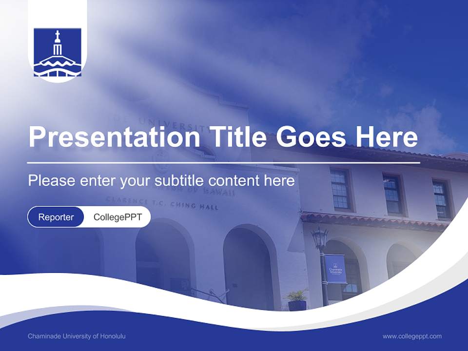 Chaminade University of Honolulu Lecture Sharing and Networking Event PPT Template4:3 ratio PPT effect preview image4