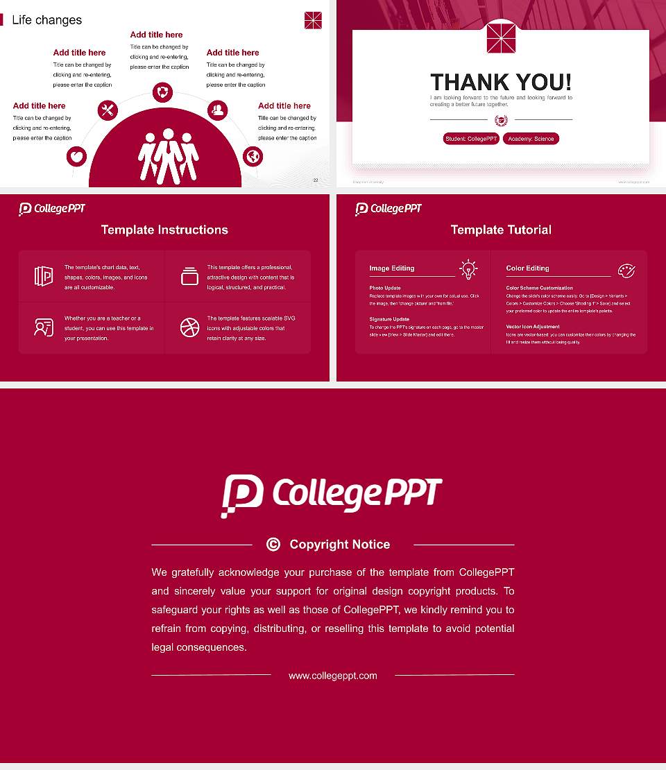 Chapman University National Scholarship Defense PPT Template16:9 ratio PPT effect preview image4