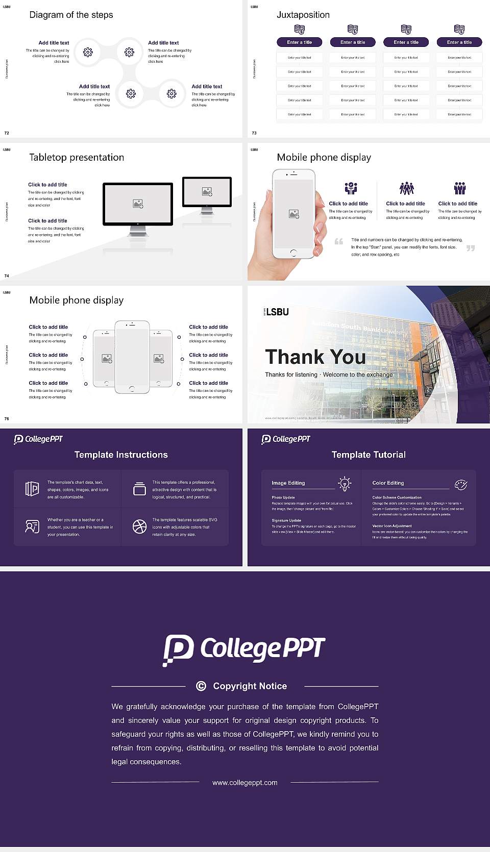 London South Bank University Competition/Entrepreneurship Contest PPT Template16:9 ratio PPT effect preview image9