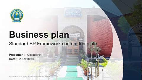 Guru Nanak Dev University Competition/Entrepreneurship Contest PPT Template