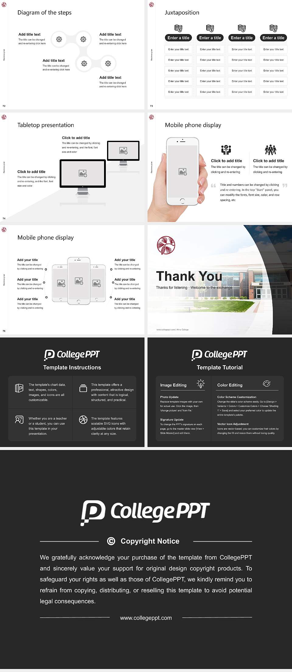 Alma College Competition/Entrepreneurship Contest PPT Template4:3 ratio PPT effect preview image9