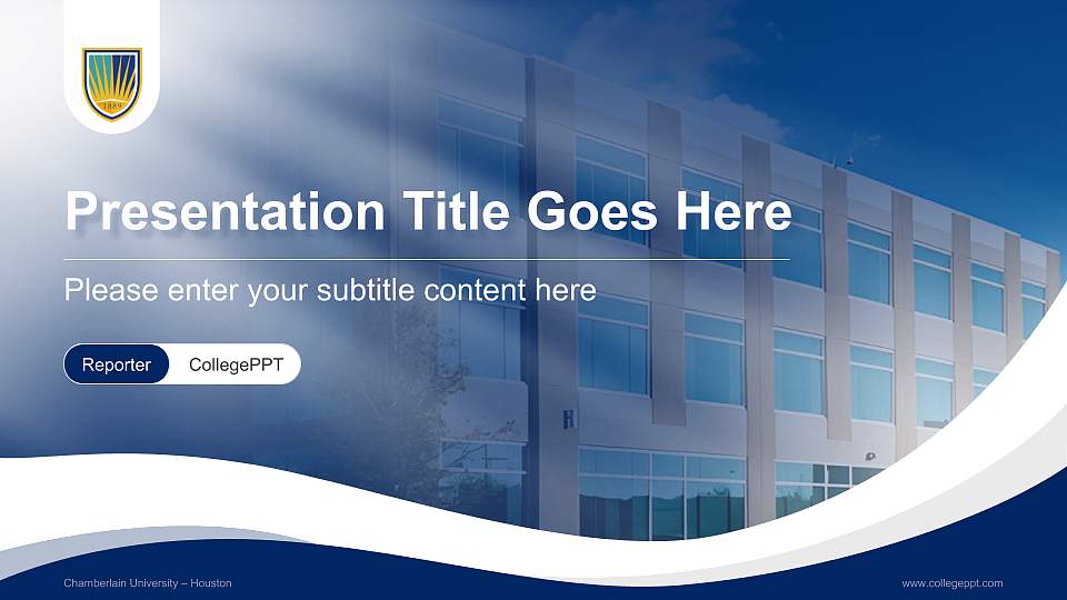 Chamberlain University – Houston Lecture Sharing and Networking Event PPT Template16:9 ratio PPT effect preview image